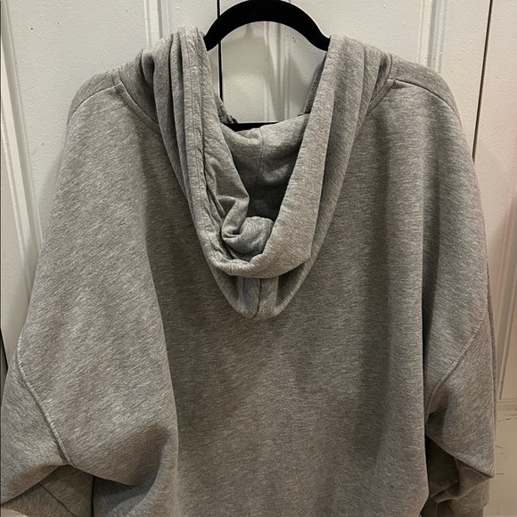 Free people fp movement sprint to the finish zip up hoodie, heather grey, size M - Picture 3 of 4
